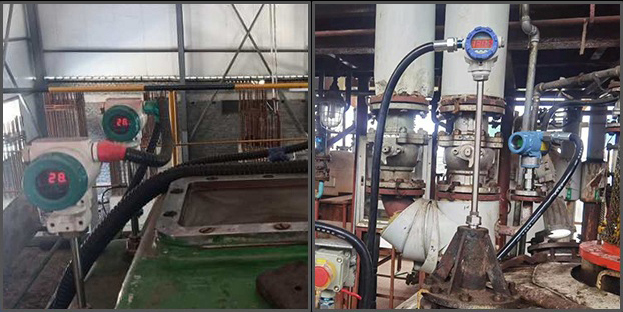 高溫型溫度變送器現場安裝使用圖